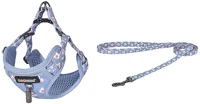 Dogness CAT SET BLUE Cat leash 1,5m+harness walking set (light blue) kép