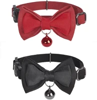 Dogness COLLAR RED Nyakörv szett macskáknak, 2 db (piros/fekete) kép