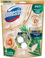 Domestos 13.00462 Toalett öblítő  aroma lux white rosebuds & tea tree oil 3x50g kép