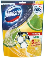 Domestos DA503XSZWY8710447222614 Power5 wc frissítő blokk lime 5 x 55g kép