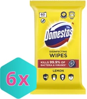 Domestos DA503XSZWYK8710522992692 Higiénikus törlőkendő 60db/csg, citrom karton - 6 cs kép