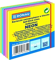 Donau 03.00633 Öntapadós jegyzettömb  50x50 mm 250 lap vegyes neon színek 11 rétegű kép