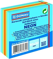Donau 03.00634 Öntapadós jegyzettömb  50x50 mm 250 lap vegyes neon színek kék kép