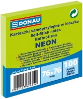 Donau 03.00646 Öntapadós jegyzettömb  76x76 mm 100 lap neon zöld kép