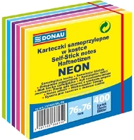 Donau 03.00648 Öntapadós jegyzettömb  76x76 mm 400 lap vegyes neon színek 11 rétegű kép