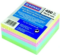 Donau 03.00652 Öntapadós jegyzettömb  76x76 mm 400 lap vegyes pasztell színek kép