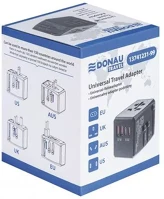 Donau 13741231-99 Utazóadapter, univerzális, gyorstöltő,  