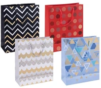 Donau 15085281-98 Ajándéktáska, zsinórfüles, 25x30x10 cm,  