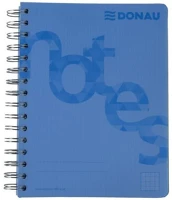 Donau A/5 140 LAP Spirálfüzet a/5 140 lap pp borító kék  kockás kép
