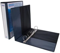 Donau COR_D278840FK Gyűrűs könyv, panorámás, 4 gyűrű, d alakú, 63 mm, a4, pp, fekete kép