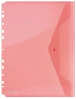 Donau COR_D8540P Irattartó tasak, a4, pp, patentos, lefűzhető, piros kép