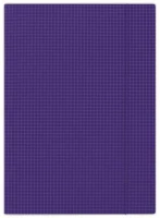 Donau COR_DFEP101 Gumis mappa, karton, a4, kockás, kék kép