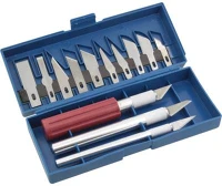Donau elektronik MS13 Szike készlet, fafaragó késkészlet 13 részes cserélhető pengével kép