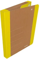 Donau U2074001FSC-11 Füzetbox  life a/4 3 cm karton tépőzárral neon sárga-barna kép