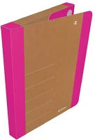 Donau U2074001FSC-30 Füzetbox  life a/4 3 cm karton tépőzárral neon pink-barna kép