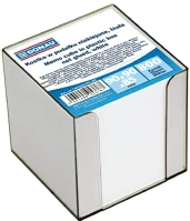 Donau U7492001PL-09 Kockatömb  9,5x9,5 cm tartóban ragasztott fehér kép