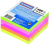 Donau U7574001PL-99 Öntapadó jegyzettömb  76x76 mm 400 lap vegyes neon színek kép