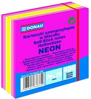 Donau U7574021-99 Öntapadó jegyzettömb  76x76 mm 400 lap vegyes neon színek rózsaszín kép