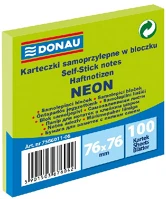 Donau U7586011-06 Öntapadó jegyzettömb  76x76 mm 100 lap neon zöld kép