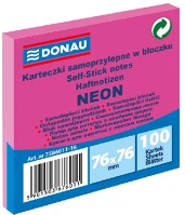 Donau U7586011-16 Öntapadó jegyzettömb  76x76 mm 100 lap neon rózsaszín kép