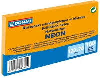 Donau U7588011-12 Öntapadó jegyzettömb  76x127 mm 100 lap neon narancssárga kép