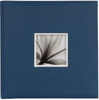 Dörr D880312 Fotóalbum, ablakos, beragasztós, 34x34cm, 20lap/40oldal, kék kép