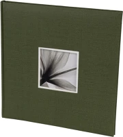 Dörr D880315 Fotóalbum, ablakos, beragasztós, 34x34cm, 20lap/40oldal, zöld kép