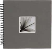 Dörr D880351 fotóalbum, spirálos, ablakos, beragasztós, unitex, 34x34cm, 20lap/40oldal kép