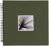 Dörr D880355 fotóalbum, spirálos, ablakos, beragasztós, unitex, 34x34cm, 20lap/40oldal kép
