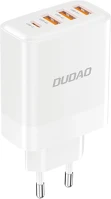 Dudao A5HEU - 3XUSB / 1XTYPE-C usb-c) portos, fehér hálózati gyors töltőfej, 20w kép