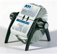 Durable 400 DB-OS Névjegykártyatartó durable visifix flip forgatható asztali  regiszterrel fekete/ezüst kép