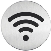 Durable 478523 Piktogram, információs tábla, átmérő 83mm, wifi  ezüst kép
