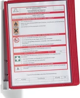 Durable 555103 Bemutatótábla-tartó  vario fali 5 db-os táblával piros kép