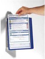 Durable 555107 Bemutatótábla-tartó  vario fali 5 db-os táblával kék kép