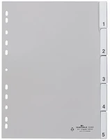 Durable A/4 1-5-IG SZÜRKE Elválasztólap pp  a/4 1-5-ig szürke kép