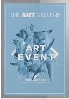 Durable 70X100 Infókeret 70x100,  duraframe poster sun ezüst kép