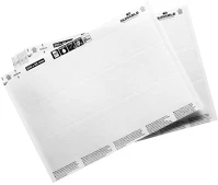 Durable 809902 Betétlap címkéhez  a5 méretben, 200 mm x 40 mm 20 ív / csomag kép