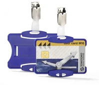 Durable 811806 Névkitűző  85x54 mm biztonsági kártyához kék kép