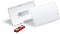 Durable 821519 Névkitűző 54x90mm, mágnessel, 10 db/csomag,  click fold áttetsző kép