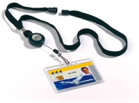 Durable 822301 Névkitűző tartó  kihúzható 44 cm szalaggal fekete kép