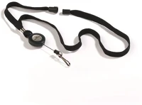 Durable 822301 azonosítókártya-tartó, kihúzható, karabineres, fekete nyakba kép