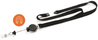 Durable 833001 azonosítókártya-tartó, kihúzható, patentos, nyakbaakasztóval, durable kép