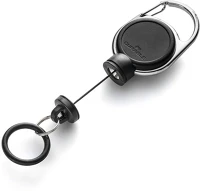 Durable 836901 Azonosítókártya tartó  extra strong karabineres kihúzható fekete kép