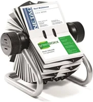 Durable COR_DB248123 névjegykártyatartó, fém, 400 db-os, forgatható, fekvő, durable kép