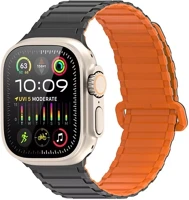 Dux ducis 108858 Kj nylon apple watch 42/44/45/49mm szíj, fekete-narancssárga kép