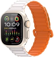 Dux ducis 108865 Kj nylon apple watch 42/44/45/49mm szíj, ezüst-narancs kép