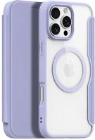 Dux ducis GP-161977 Iphone 16 pro 5g  skin x pro tok álló, bőr hatású flip, magsafe, lila kép