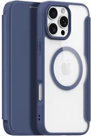 Dux ducis GP-161981 skin x pro tok álló, bőr hatású flip, magsafe, sötétkék kép