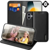 Dux ducis GP-173309 Iphone 17  hivo tok álló, valódi bőr flip, rfid, fekete kép