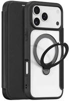 Dux ducis GP-173329 Iphone 17 pro max  skin x pro tok álló, bőr hatású flip, magsafe, fekete kép